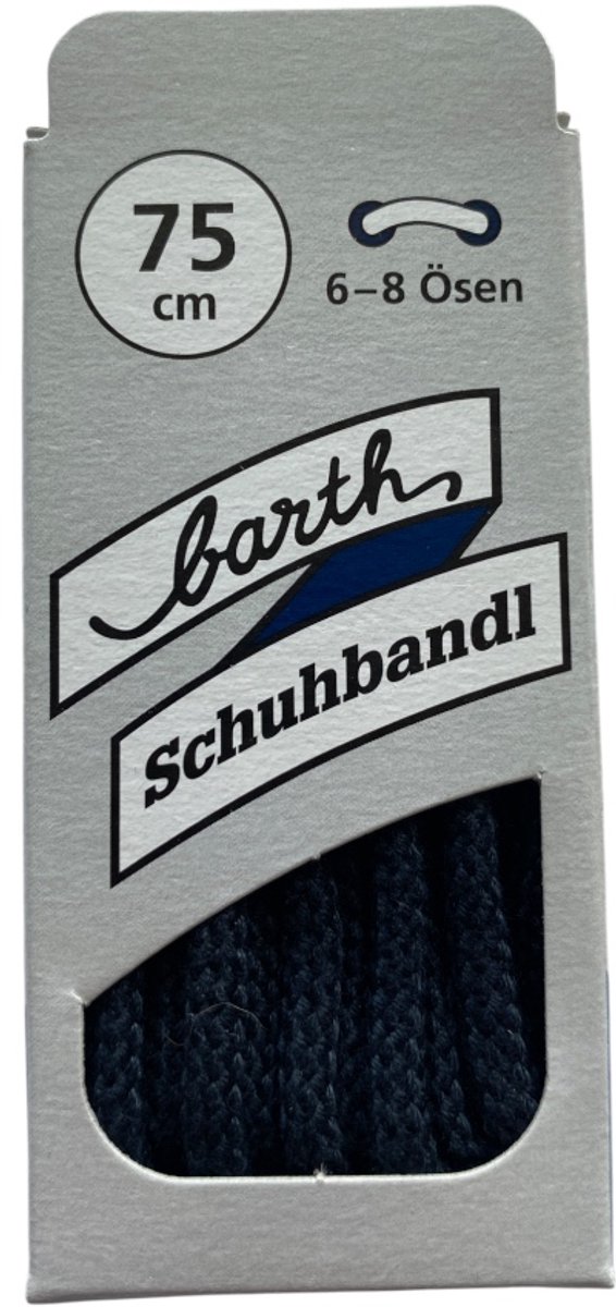 Veters dik rond Blauw 75 cm (Barth)