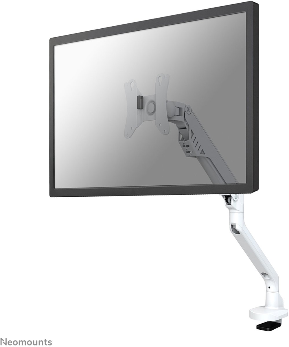 Neomounts by Newstar FPMA-D750WHITE2 Monitor-tafelbeugel 25,4 cm (10) - 81,3 cm (32) Kantelbaar en zwenkbaar, In hoogte verstelbaar, Roteerbaar
