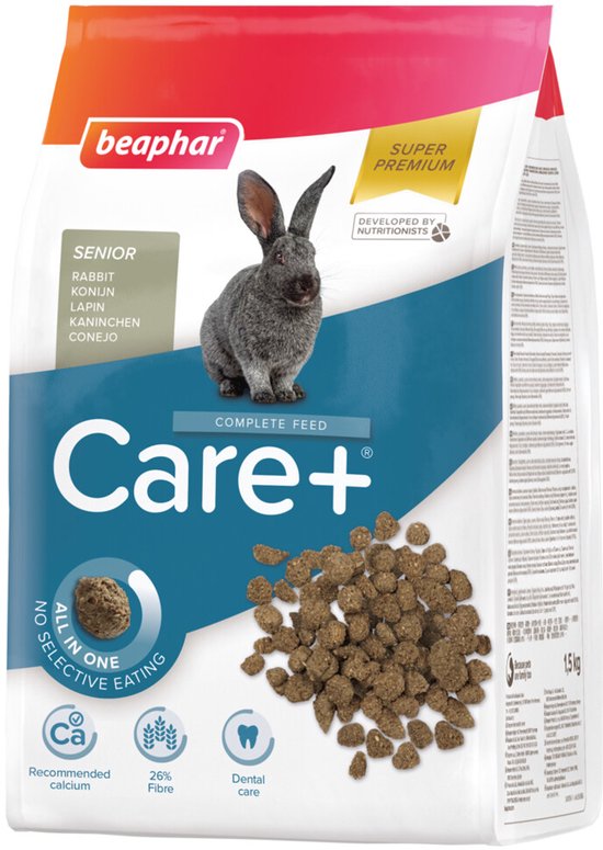 Beaphar Care+ Konijn Senior - 4 x 1,5 kg - Voordeelverpakking