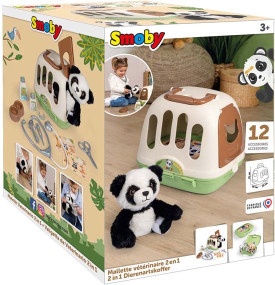 Foto: Smoby dierenverzorger reismand panda speelgoedset met accessoires 