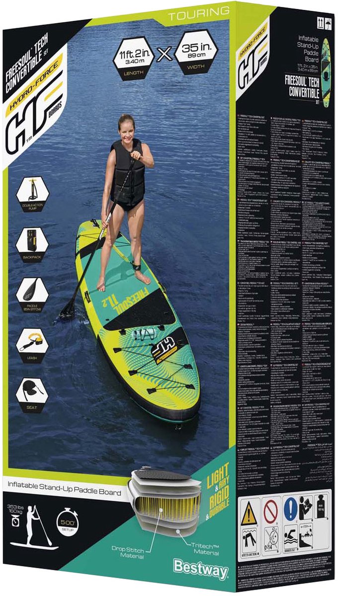 Hydro Force Freesoul Tech opblaasbare supboard set - met zitje