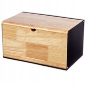 Boîte à pain de Luxe Brunbeste - Boîte de conservation alimentaire - Bamboe/ Acier inoxydable - Zwart
