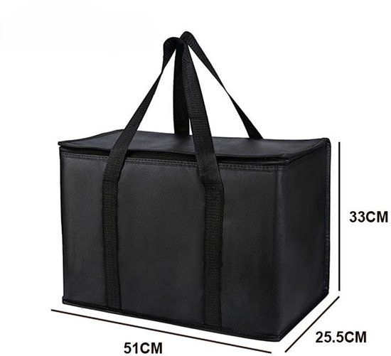 Opvouwbare Koeltas, 51*25,5*33cm Grote Picknicktas, Lunchtas, Thermotas, Geïsoleerde Tas voor Voedseltransport, Kamperen, BBQ, Reizen, Auto, Diepvriestas, Groot van Merkloos — afbeelding 3
