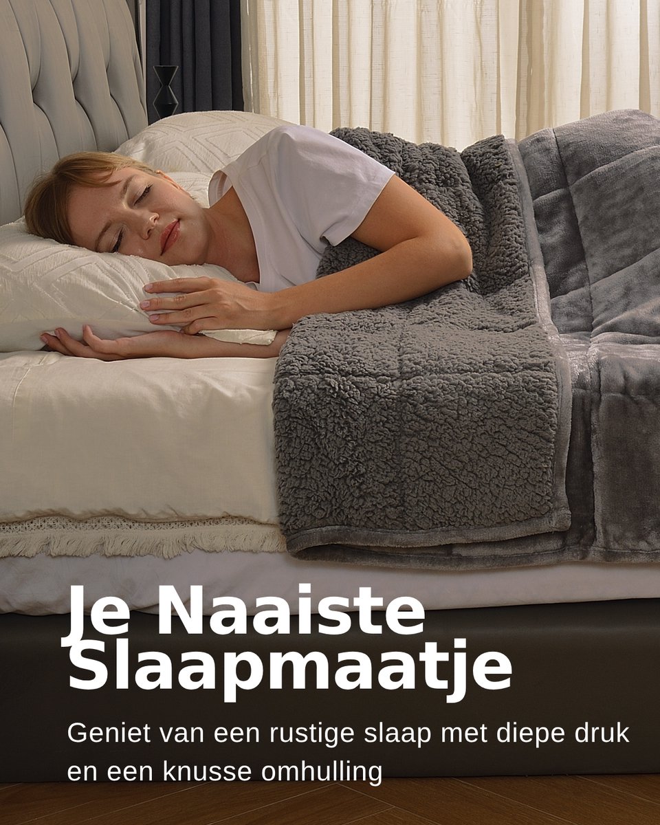 Sivio Verzwaarde deken 7 kg, zachte verzwaarde deken voor volwassenen