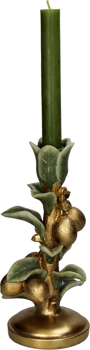 HD Collection Candle Stick Lime Polyresin Green 11x10.5x23.5cm