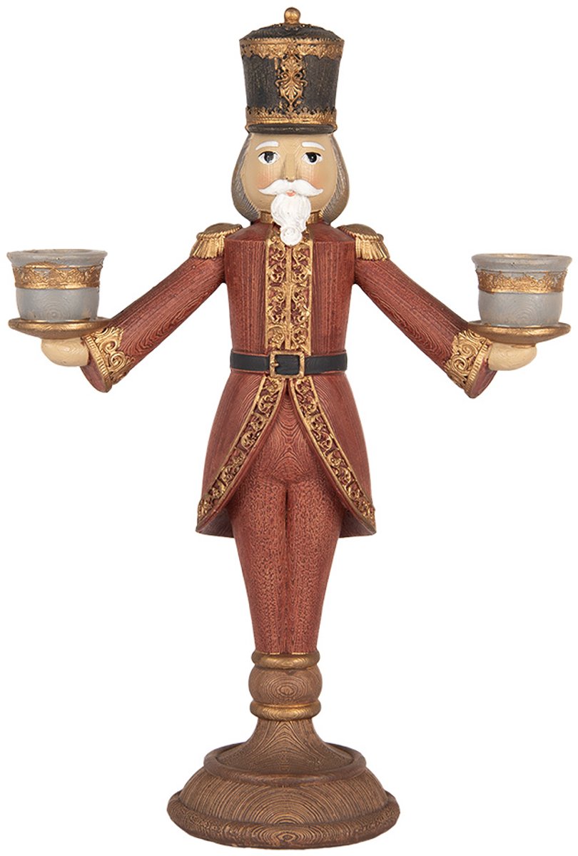 Kandelaar Notenkraker 21x9x30 cm Rood Kunststof