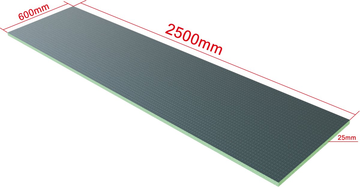 XPS-isolatieplaat, bouwplaten, kantplanken,verschillende afmetingen optionelen，Afmeting:2500x600x25mm，uit 4 stuks/pak