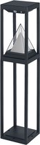 OSRAM SMART+ Outdoor Bluetooth-zonnepadlamp, met warm wit (3000K) en gekleurd licht, te gebruiken zonder stroom, tot 2,5 uur brandtijd bij 100% licht, oplaadbaar met USB-C-kabel, IP44, zwart