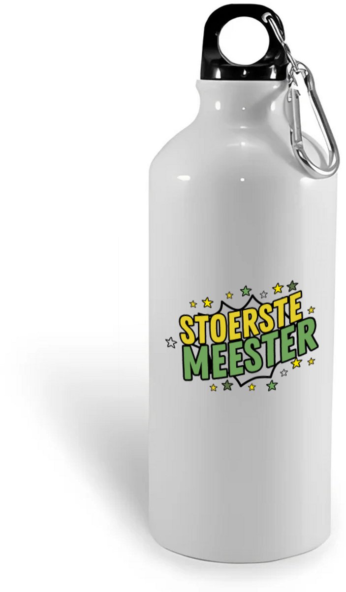 Hacebo® - Stoerste meester waterfles - Meester - beste meester - school - verjaardagscadeau - afscheidscadeau - kado - water fles - 400ML