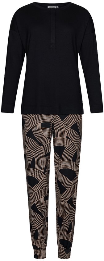 Pastunette Premium - Pyjama - Balance - Viscose - Zwart/Beige - Maat 46