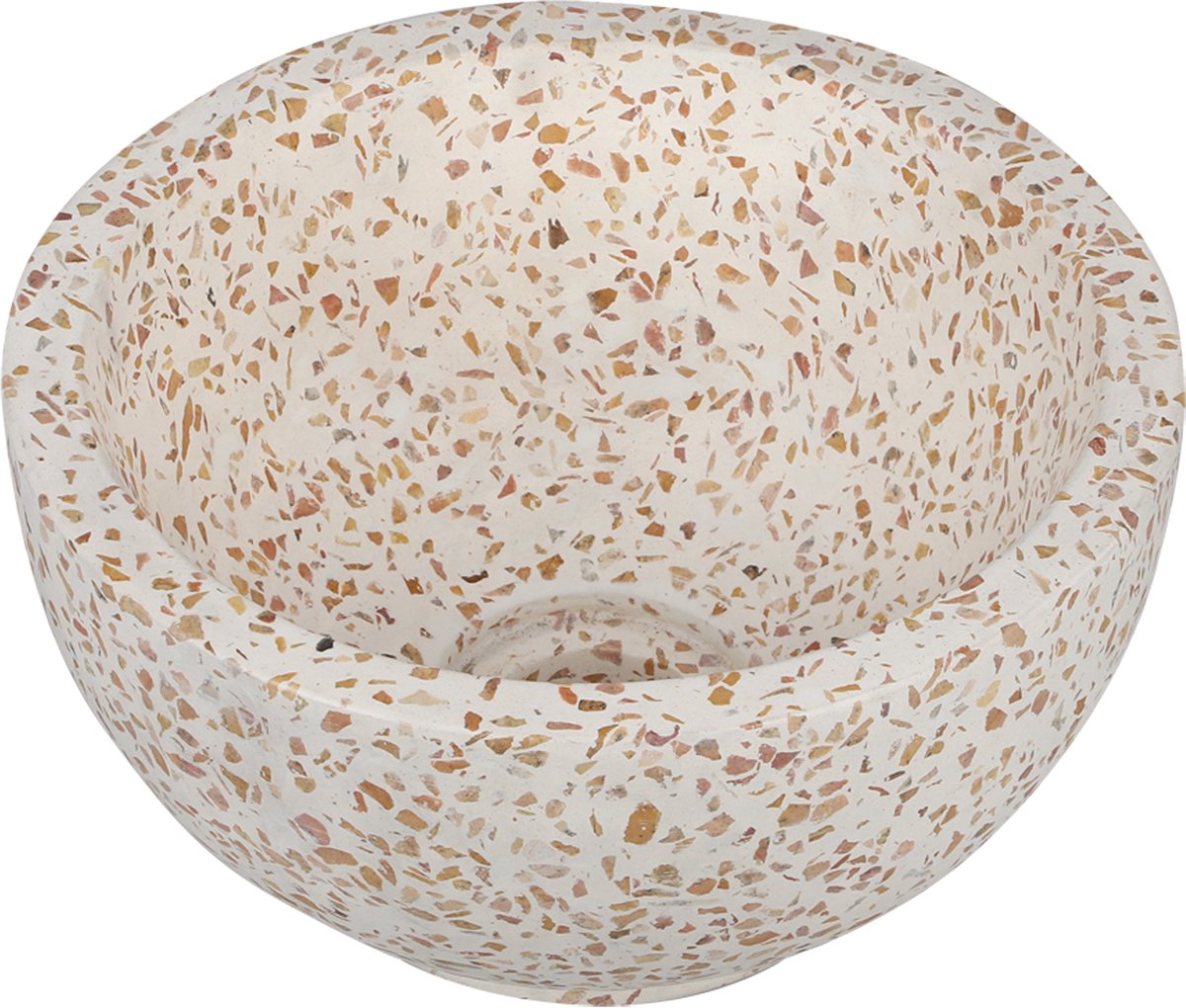 Differnz Boomer Waskom - 21x12cm - rond - Terazzo - Beige