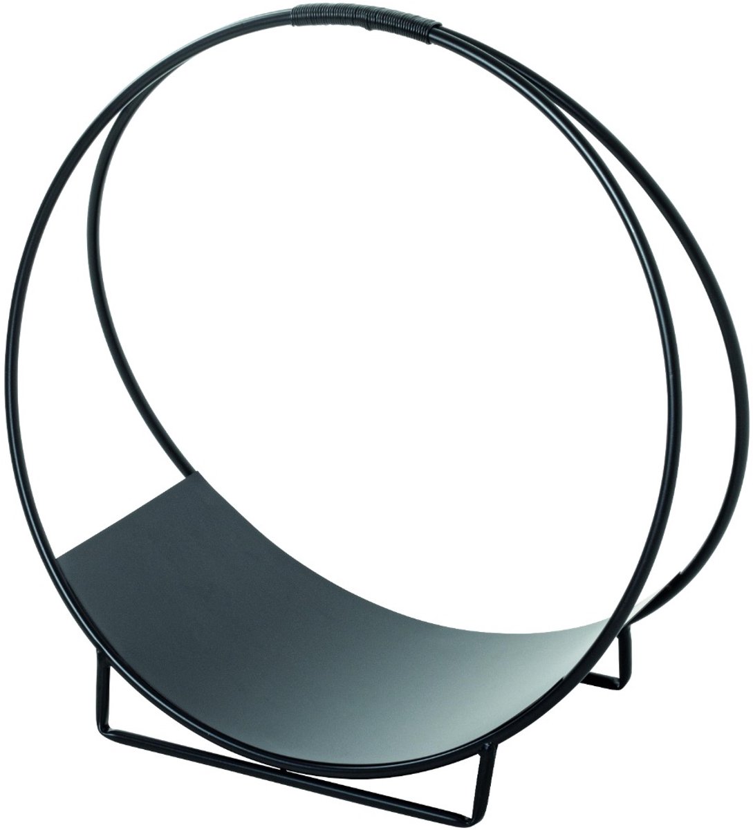 Houtopslag – Zwart metaal – Stijlvolle houder van robuust staal – 50x24x51 cm – Modern design voor binnen en buiten