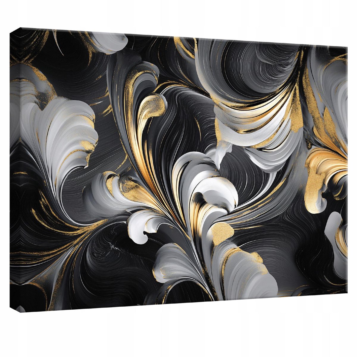 WALLARENA Canvas schilderij - 100x70 cm - abstract glamour muurdecoratie voor slaapkamer, salon en keuken multikleurig