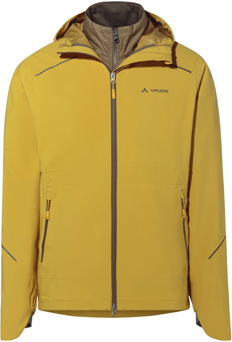 VAUDE Men’s Yaras 3in1 Jacket 3in1 Jas Regenjas fietskleding met kap Hardshell Jas Regenjas waterdicht Heren Outdoorjas Savana