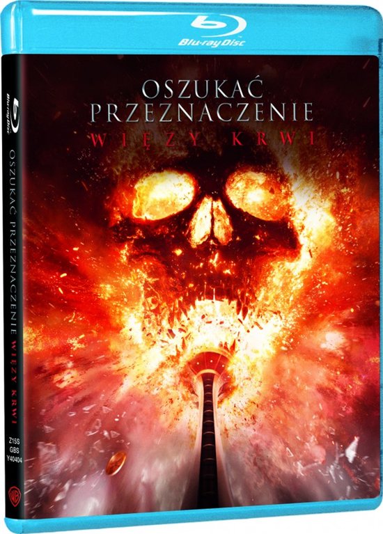 Oszukać Przeznaczenie Więzy Krwi Blu-ray hoes met explosie en schedel.