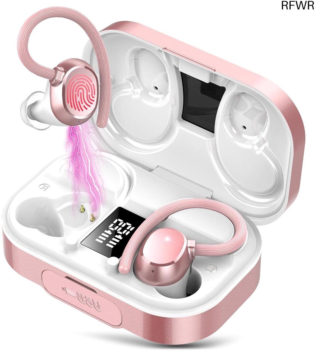 RFWR® Draadloze in-ear hoofdtelefoon met 120 uur speeltijd en waterdichte technologie