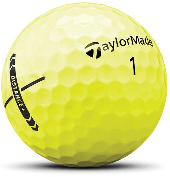 TaylorMade Distance Plus Geel Golfballen (12 stuks) 2025 van TaylorMade — afbeelding 2