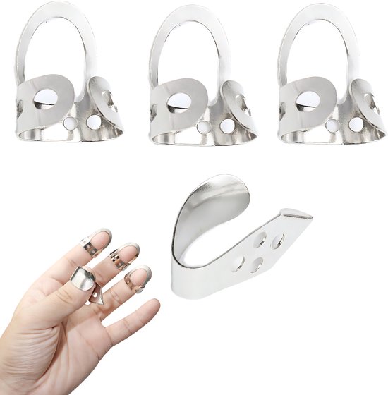 Somstyle Finger Picks Vingerplectrum Set - 4 Stuks - Plectrum voor ...
