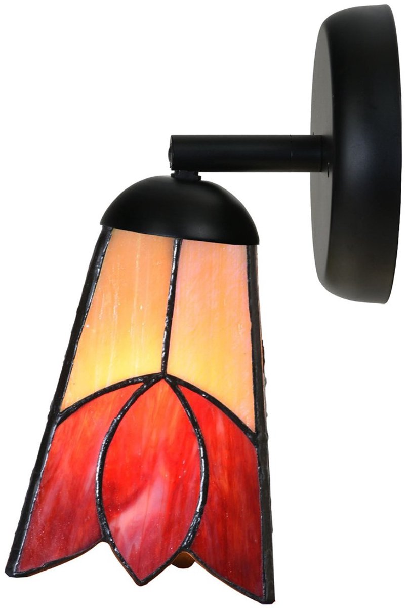 Coloured by Art Tiffany Spot zwart met Fleur de Vanneau Kievitsbloem - Art Deco Trade