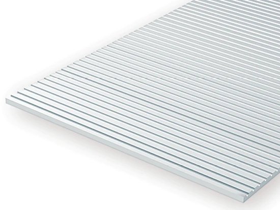 Evergreen Scale models Gegroefd 0.5mm HO car siding