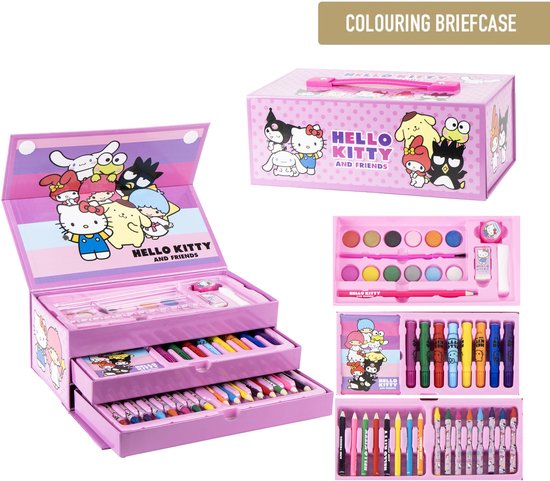 Hello Kitty Tekenset – Knutselen Meisjes – 44-delig Kleuren