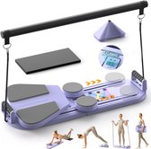Maullin Pilates Board – Reformer met Weerstandsbanden & Timer – Thuis Fitness & Core Training - Incl. Oefeningen