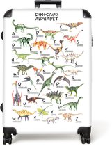 NoBoringSuitcases.com® - Grande valise - Valise de voyage légère - dinosaur-eb-wittwntvhvrdlnan-2 - Valise à roulettes 4 roues - Valise à roulettes XL - 98 litres de bagages