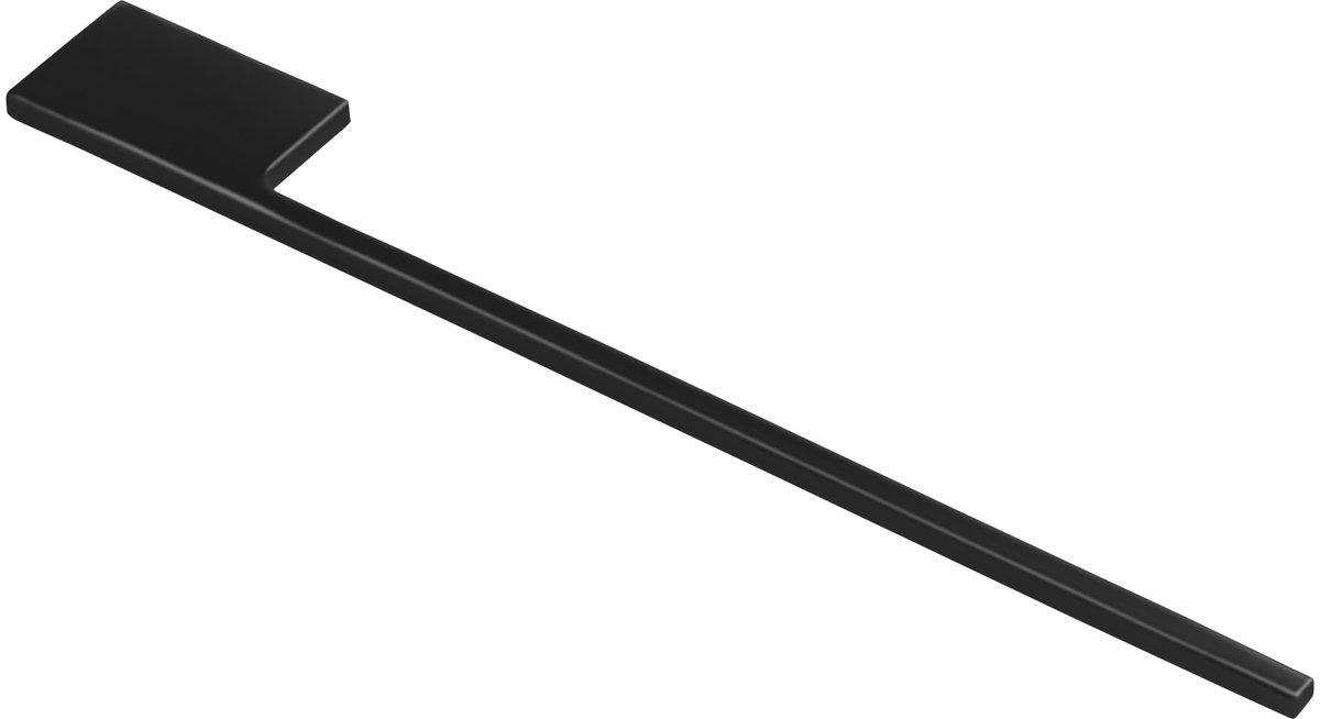 2 stuks SOTECH Handdoekrek PARAT voor kastmontage massief aluminium zwart geanodiseerd, lengte: 400 mm, hoogte: 50 mm, breedte: 10 mm, BA 64 mm handdoekrek