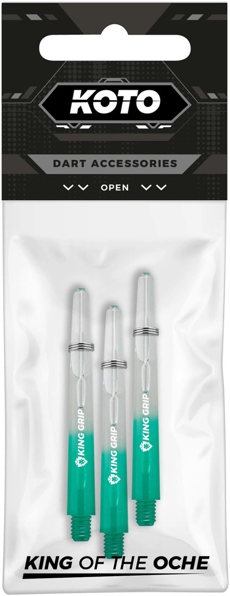 KOTO King Grip Colors Jade Clear - Dart Shafts Medium