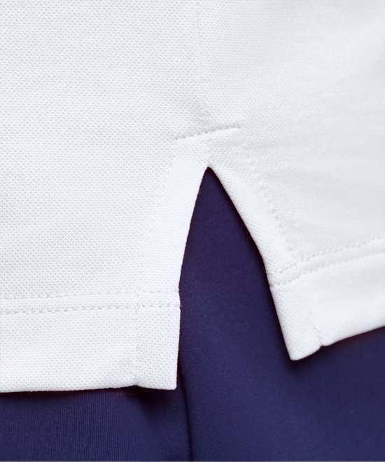 FALKE Golf 3-Button vochtregulerend katoen functioneel materiaal shirt met korte mouwen dames wit - maat S van FALKE — afbeelding 3