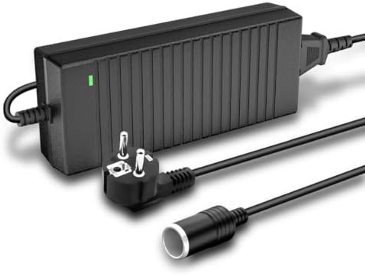 WNHB® Spanningsomvormer 230V naar 12V 15A 180W stroomomzetter voor koelbox compressor en auto accessoires