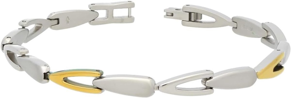 Boccia 03033-02 Titanium Armband Zilver met Goud, 20cm