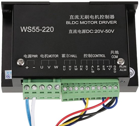 Ws55-220 Dc 48V 500W Cnc Kefe Nélküli Orsó Bldc Motorvezető