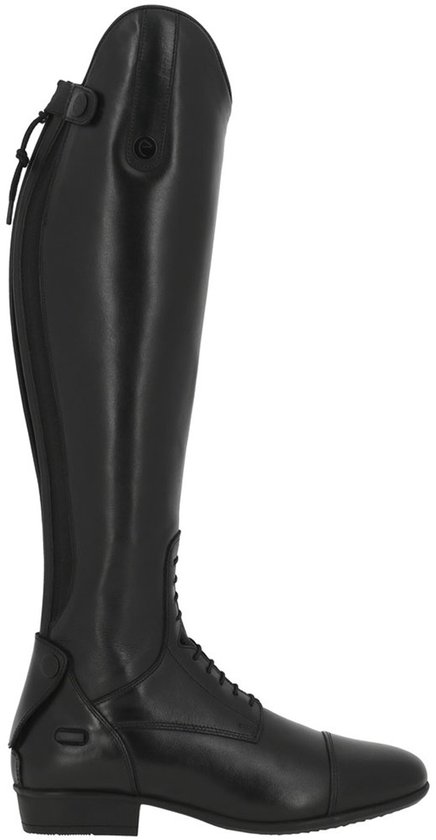 Bottes D'Équitation QHP Romy Junior - Cuir Avec Manchette Interchangeable - Taille 40 EU - Noir