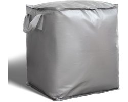 Opvouwbare wasmand - Grote wasmand - Grote opbergtas - Grote draagtas - Reistas - Opbergtas, Verhuisdoos, Kledingopbergtas, Verhuistas - Zilver