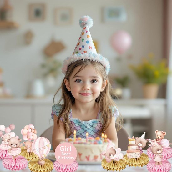24 stks Beer Baby Shower Opknoping Swirls Bruin Teddybeer Thema Enkele Dubbele Wervelingen Gemengd Plafond Swirl Decor voor Kinderen Jongens Meisjes Baby Shower Opknoping Decoraties Party Favor