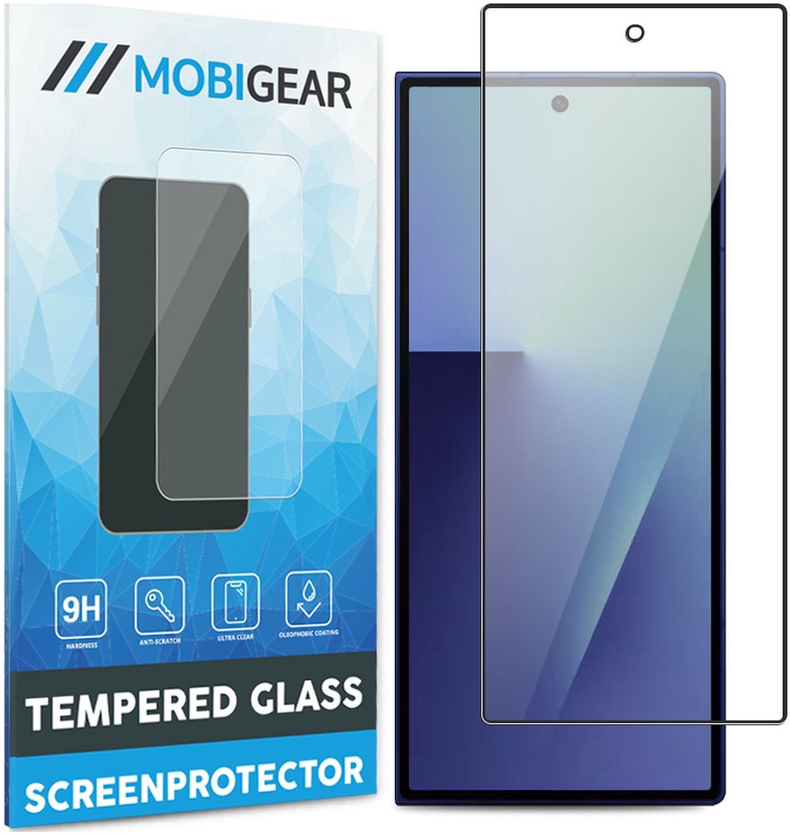 Mobigear Screenprotector geschikt voor Samsung Galaxy Z Fold 7 Glazen | Mobigear Premium Screenprotector - Case Friendly - Zwart