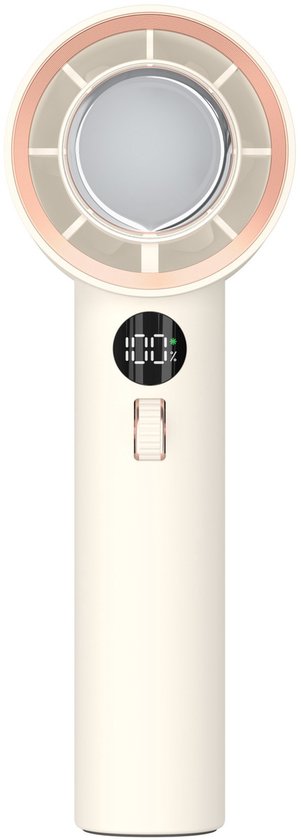 Draagbare handventilator met borstelloze motor, 1-100 snelheden, 15 uur batterij, USB oplaadbaar, reisventilator