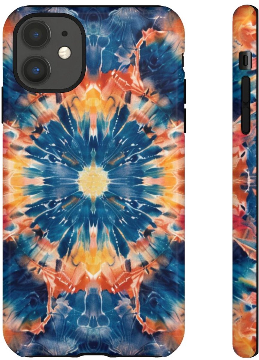 Vrolijk Tie-Dye Mandala Patroon – Telefoonhoesje Geschikt voor iPhone 11