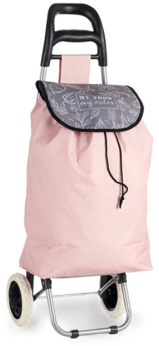 Arte Regal Boodschappen trolley - 33 l - roze - 35x95 cm - met wielen