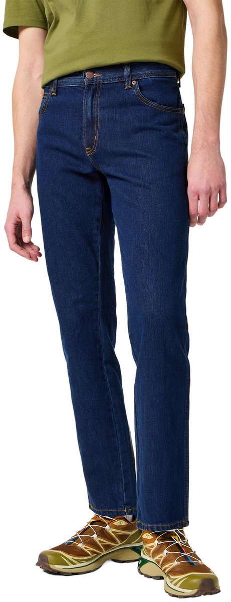 Wrangler Heren Jeans Broeken regular/straight Fit Blauw 42W / 36L Volwassenen