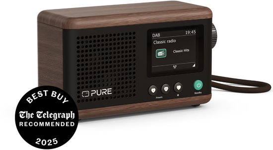 Pure Classic Mini – La charmante Radio Digital portable, Coffee noir/noyer