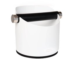 Uitklopbak Rond – 11cm - Wit – RVS - Uitklopbak - Knockbox - Afklopbak Koffie – Afklopbak – Espressomachine - Barista Essentials