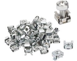 Cage Nuts - Mounting Cage Nuts - Cage Nut Set voor het monteren van servers - racks - switches - routers - en andere netwerken - elektronische en data-apparatuur - 30 stuks