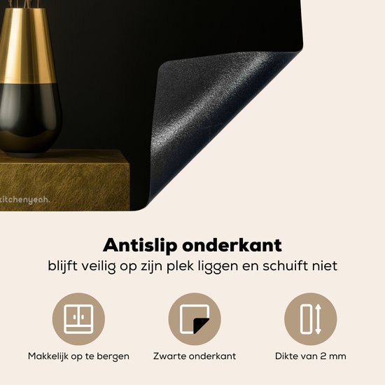 Antislip onderkant, makkelijk op te bergen, zwarte onderkant, dikte van 2 mm.