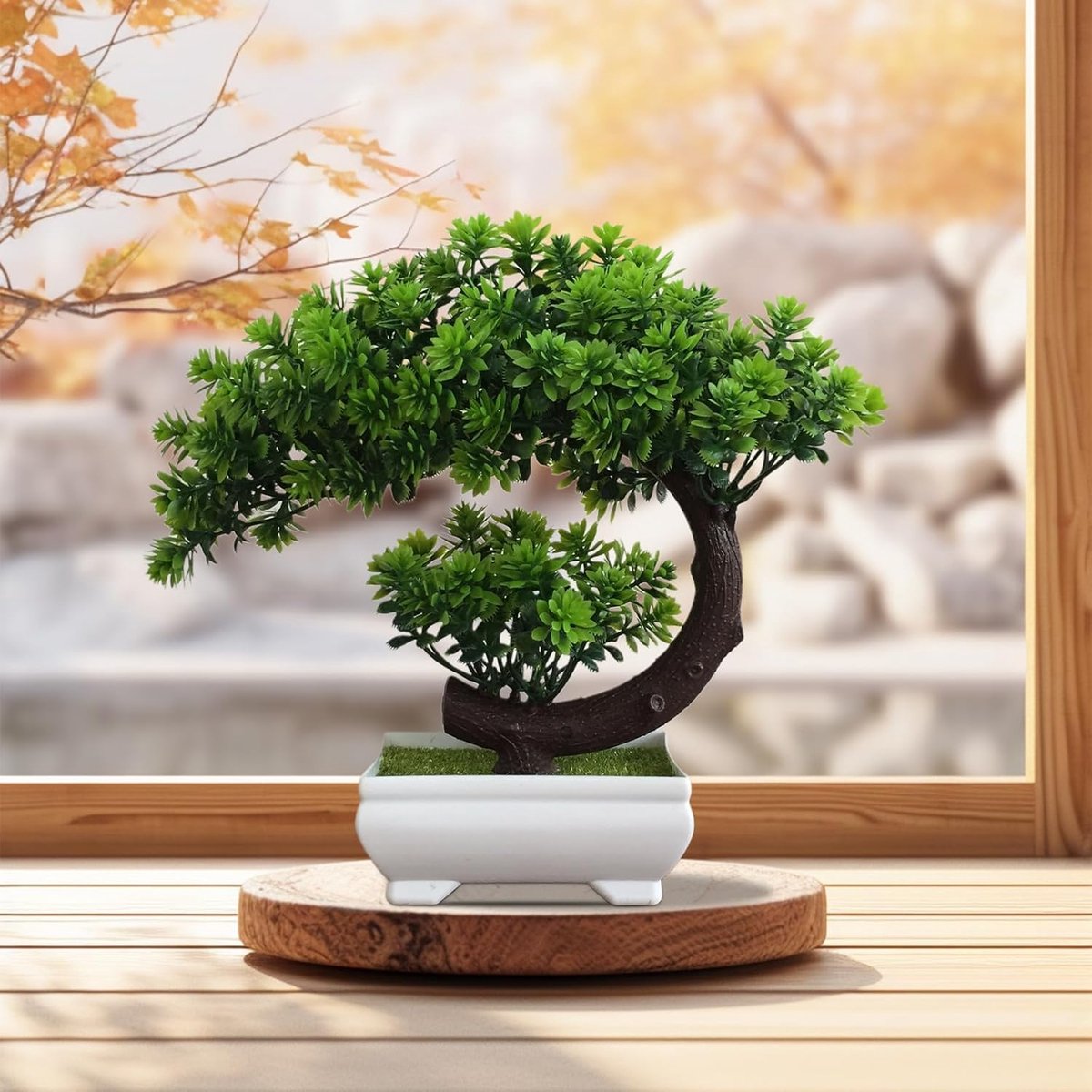 Kunstmatige Bonsai Boom - Realistisch - 1 stuk - Groen - Kunststof