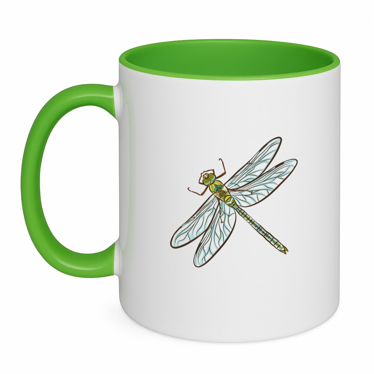 Hacebo® - Libelle koffiebeker groen - Insecten - Dieren liefhebbers - thee mok - koffie beker - Dieren - dierendag - koffiemok - 350 ML inhoud