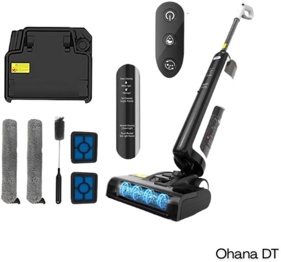 Redkey W12 - Nat Droog Stofzuiger - Draadlozen - Stofzuigen en Dweilen in 1 - Meerdere Type Ondergronden - 150W - Stille Werking