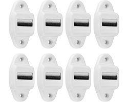 8 stuks gordelgeleiding, rolluiken, riemdoorvoer, 24 mm, rolluiken, riemgeleiding met rol en borstel, rolgordijngeleiding, 40 mm gatafstand