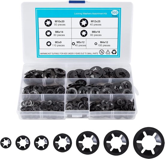 Zoekt U Een 300 Delige Borgring Set? Binnenwerks Assortiment Seegerring Clips Asta